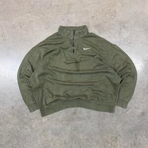 Khaki Nike quarter zip sweatshirt